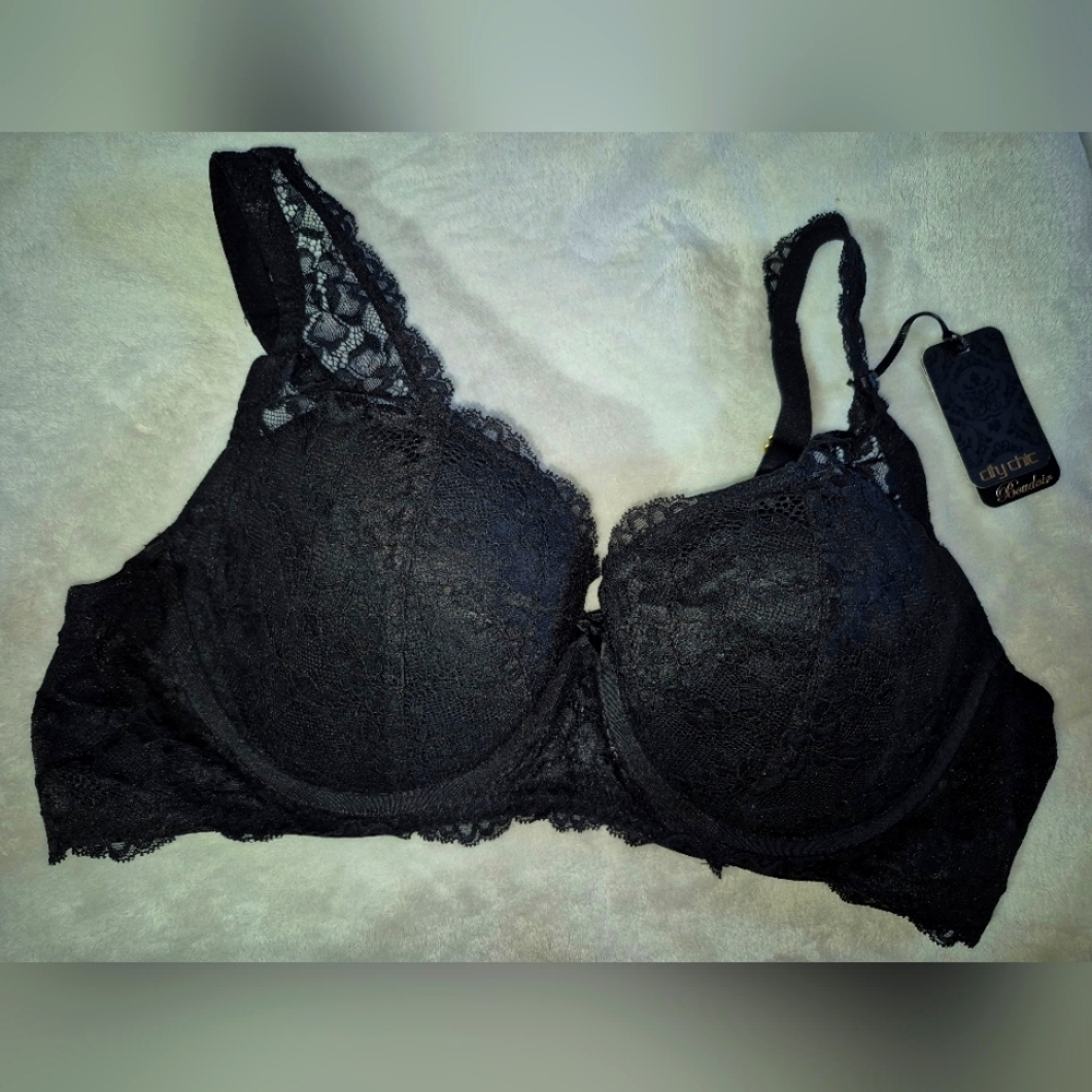 Black Lace Demi Bra 42D